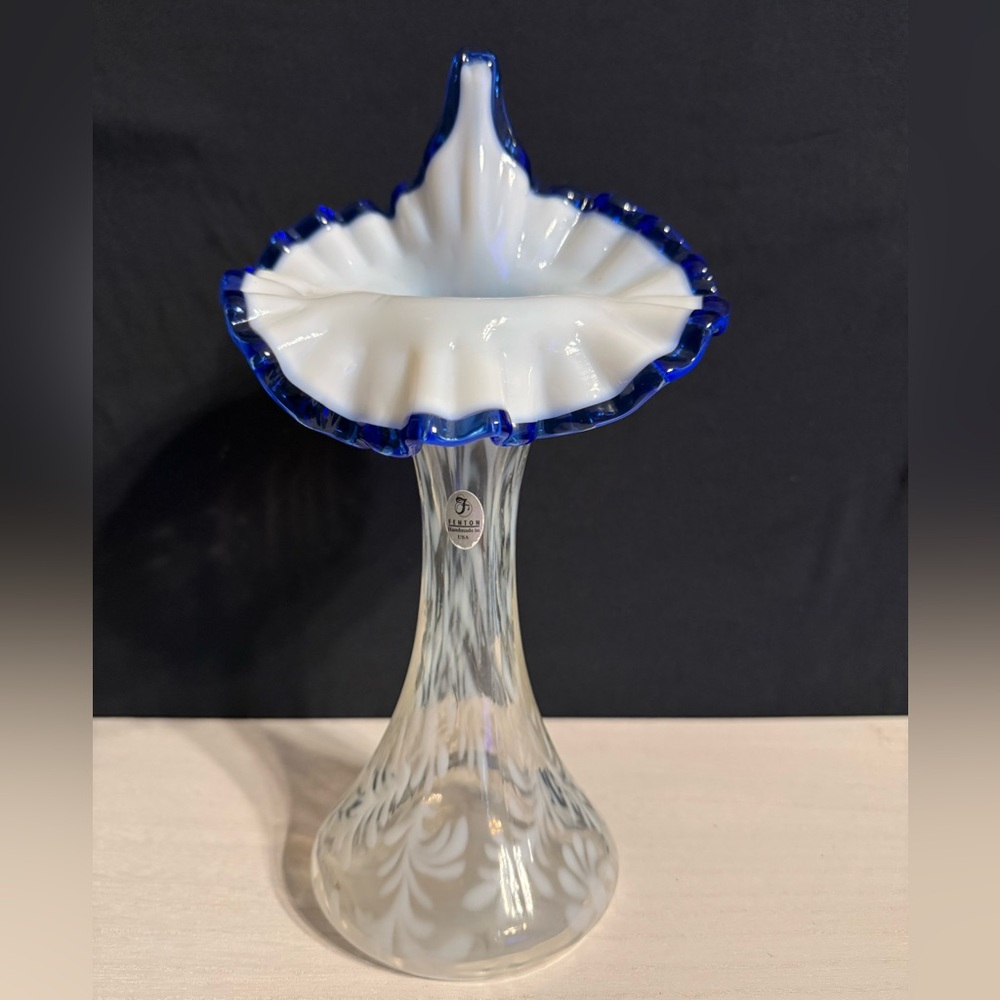 Fenton French Opalescent Daisy and Fern JIP Vase